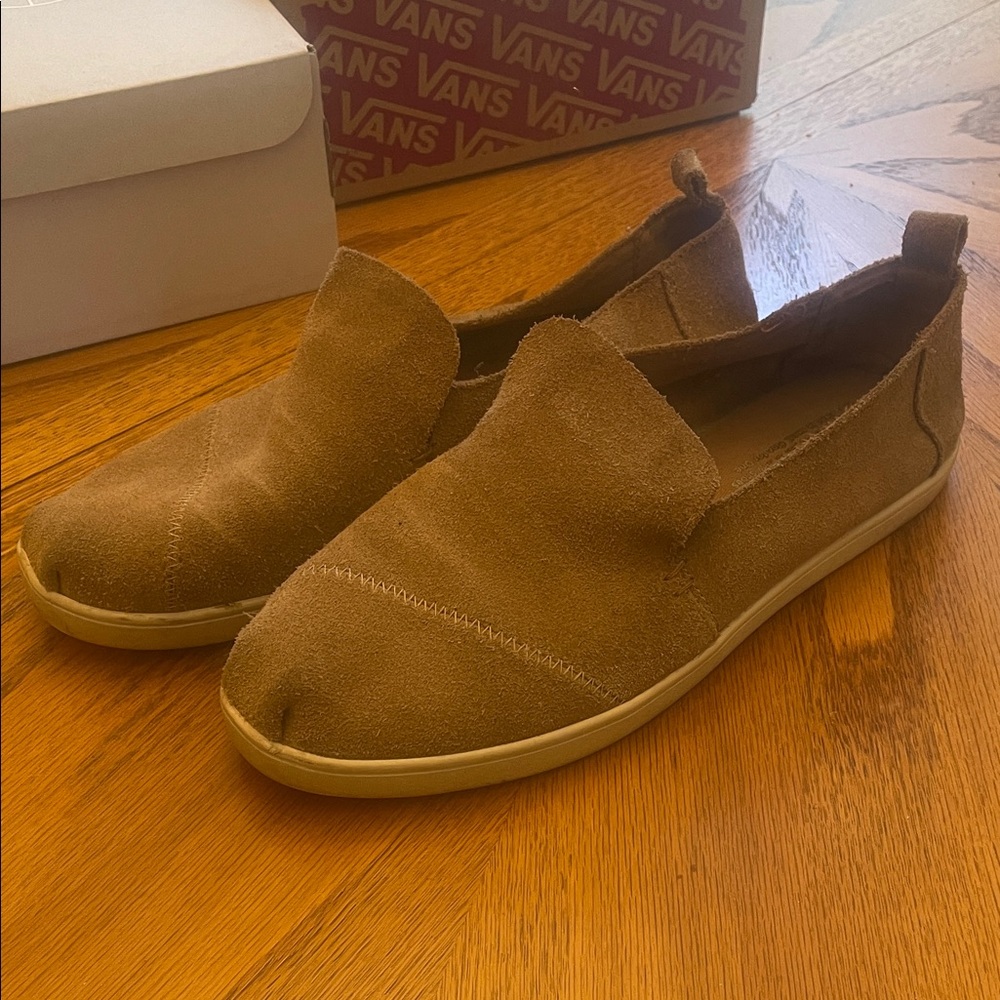 Toms Brown Suede Slip-On Shoes